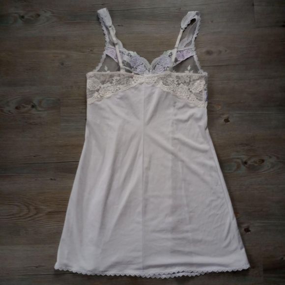 Sheer Floral Pastel Lavender Coquette Slip Dress - Picture 2 of 3